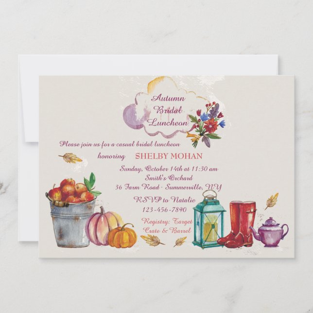 Hösten avbildar inbjudan (Framsida)