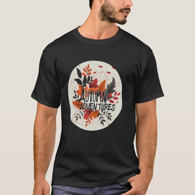 Hösten Äventyr Costume med fallande färg Le T Shirt (Framsida)