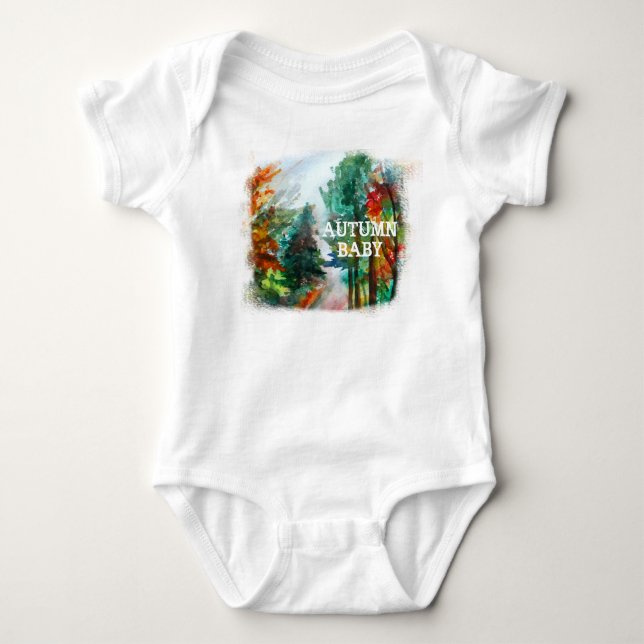 Hösten Baby Jersey Bodydräkt, vit Tee Shirt (Framsida)