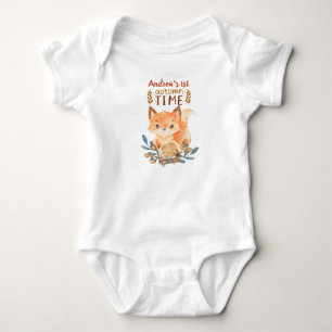Hösten baby räv personlig namn 1 hösten t shirt