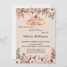 Hösten Baby Shower Inbjudan