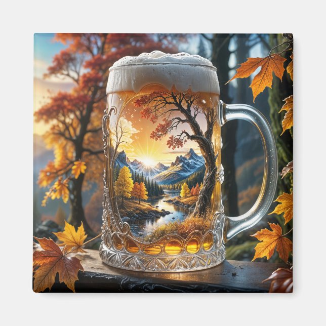 Hösten Beer Mugg Magnet (Framsidan)