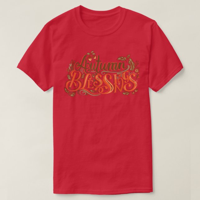 Hösten Blessings inspirationstäckande kristen T Shirt (Design framsida)