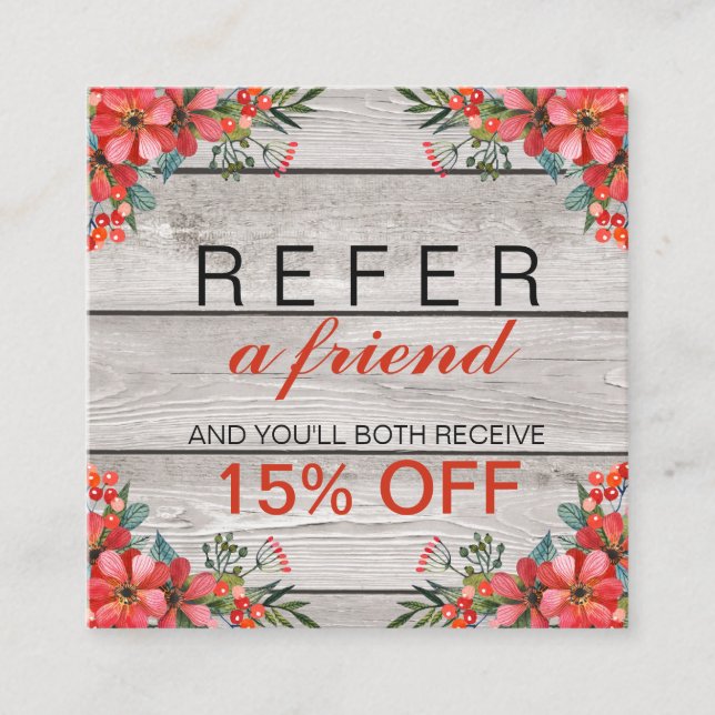 Hösten blommar det lantliga remisskortet rabattkort (Framsida)