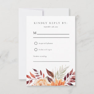 Hösten - Blommigt Boho Bröllop OSA Kort