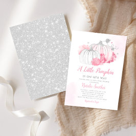 Hösten Blommigt en liten babystövel för en liten p Inbjudningar