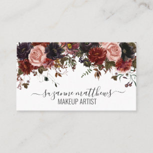 Hösten Blommigt Flower Ro Watercolor Visitkort