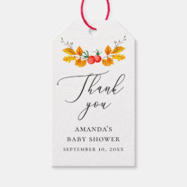 Hösten blommigt. Tack för elegantens fall, babydus Presentetikett