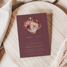 Hösten Blommigt Tekopp Fall Möhippa Tea