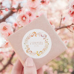 Hösten Blommigt Vattenfärgen Watercolor WAN Person Runt Klistermärke<br><div class="desc">Höst Blommigt Vattenfärgning Utandning Personlig Personligt bröllp Klassisk rund fästare vid</div>
