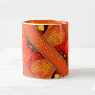 Hösten Blommigtar två tonkaffe Mugg