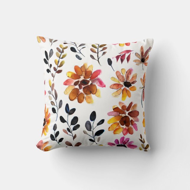 Hösten, Blommönster Kudde (Framsida)