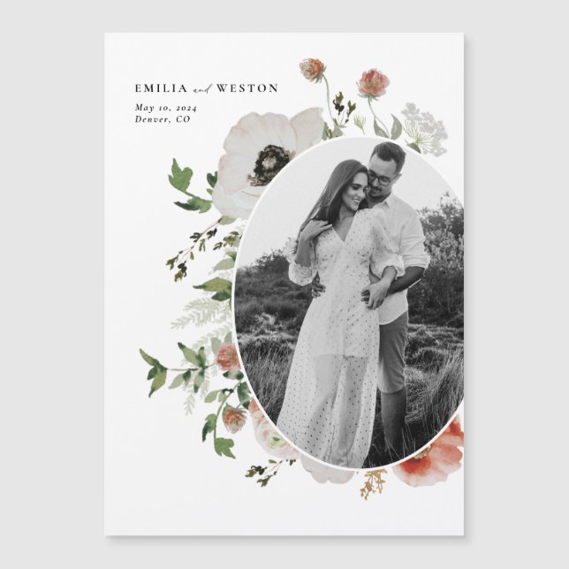 Hösten Bohemian Fall Wedding Spara datum magneter (Framsida)