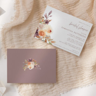 Hösten Boho Blommigt Möhippa Inbjudningar