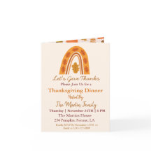 Hösten Boho Rainbow Thanksgiving Middag