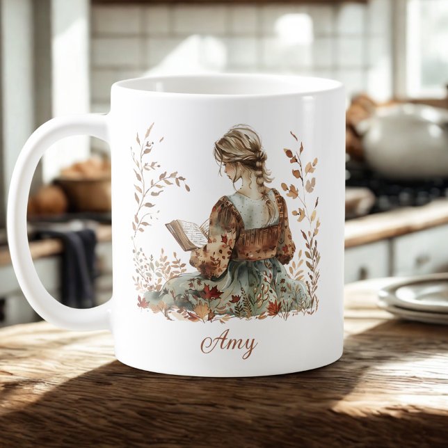 Hösten Bok Älskare Kaffemugg (Skapare uppladdad)
