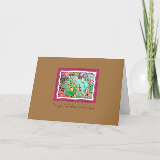 Hösten Bramble Guy Birthday-kort Kort (Framsida)