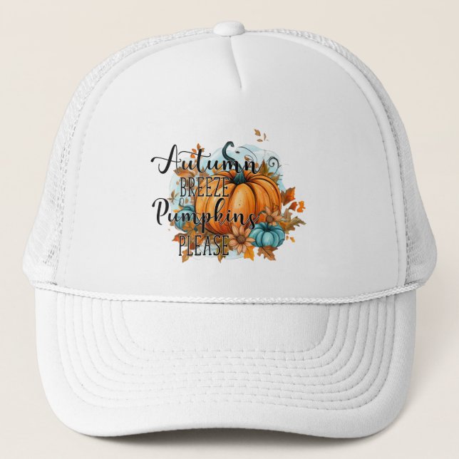 Hösten Breeze, Pumpkins, snälla - Mysiga Fall Vibe Keps (Framsida)