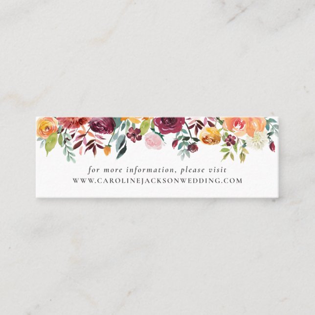 Hösten Bröllop webbplats Infoga kort (Framsida)