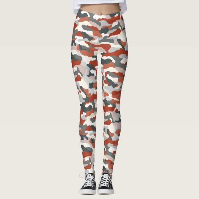 Hösten Camouflage Leggings (Framsida)