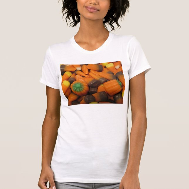Hösten Candy corn Womens Tank T-shirt (Framsida)