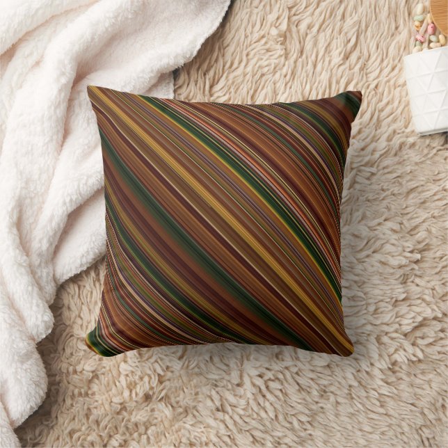 Hösten Canopy Brown och Grönt Rand och Play Kudde (Filt)