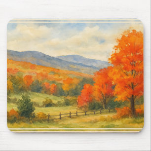 Hösten Catfärgsbergen Watercolor liggande Musmatta