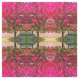 Hösten Changing Lövs, rosa impressionistisk träd Tyg