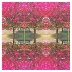 Hösten Changing Lövs, rosa impressionistisk träd Tyg