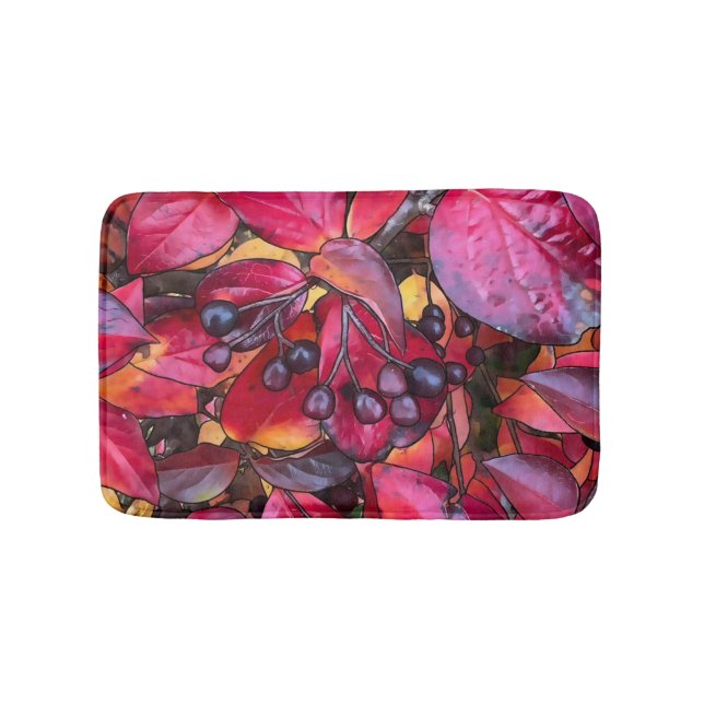 Hösten Chokecherries - Small Bath Mat Badrumsmatta (Framsidan)