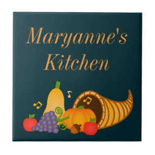 Hösten Cornucopia Anpassningsbar Trivet Tile Kakelplatta