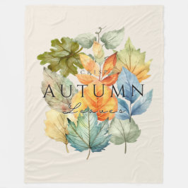 Hösten Crisp Löv Fleece Blanket-Mysigt Fall Home
