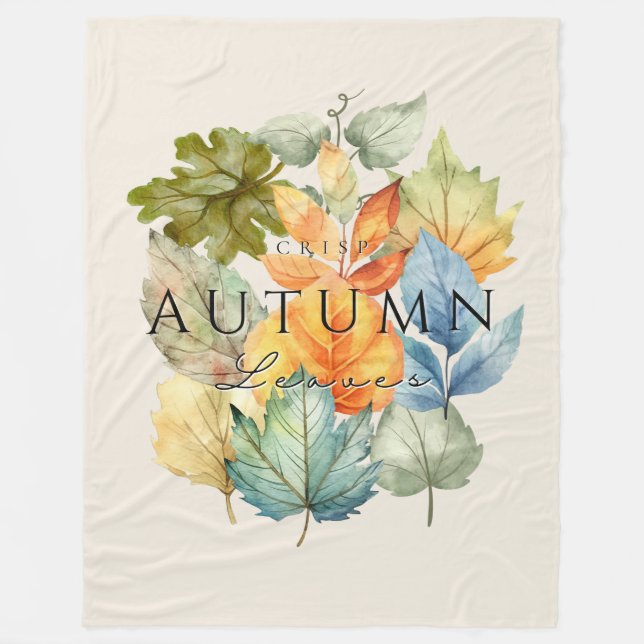 Hösten Crisp Löv Fleece Blanket-Mysigt Fall Home (Framsidan)