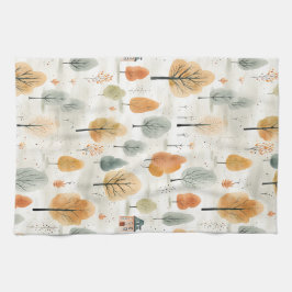 Hösten Crisp Luft Seamless Mönster Kökshandduk