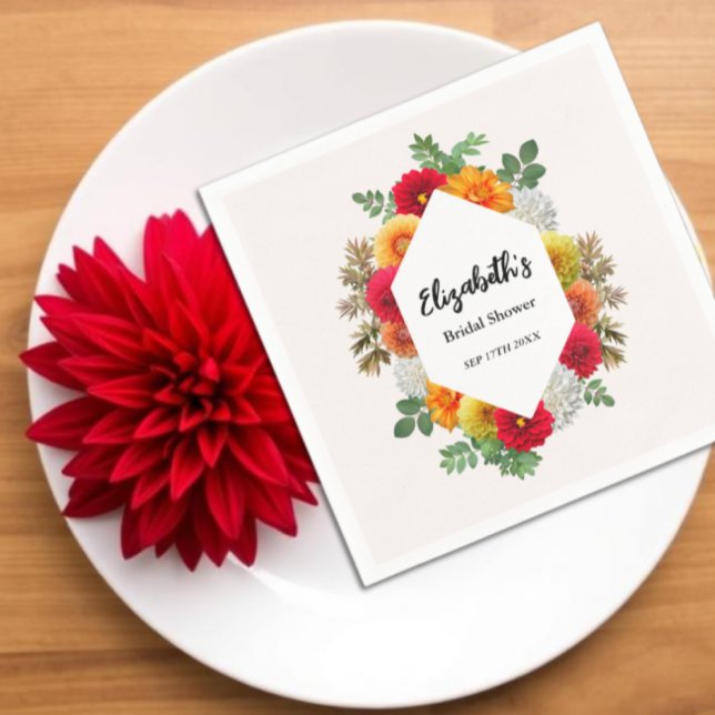 Hösten Dahlia-Blommigt, fallande Möhippa Pappersservett (Skapare uppladdad)