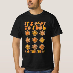 Hösten Det är okej att känna alla känslor Psykisk T Shirt
