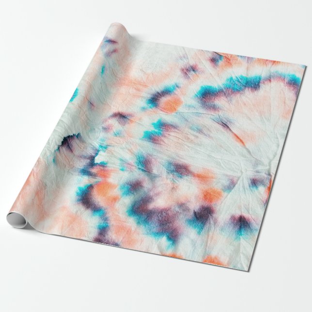 Hösten Dirty Art Graffiti. Tie Dye Shibori. Bordo  Presentpapper (Utrullad)