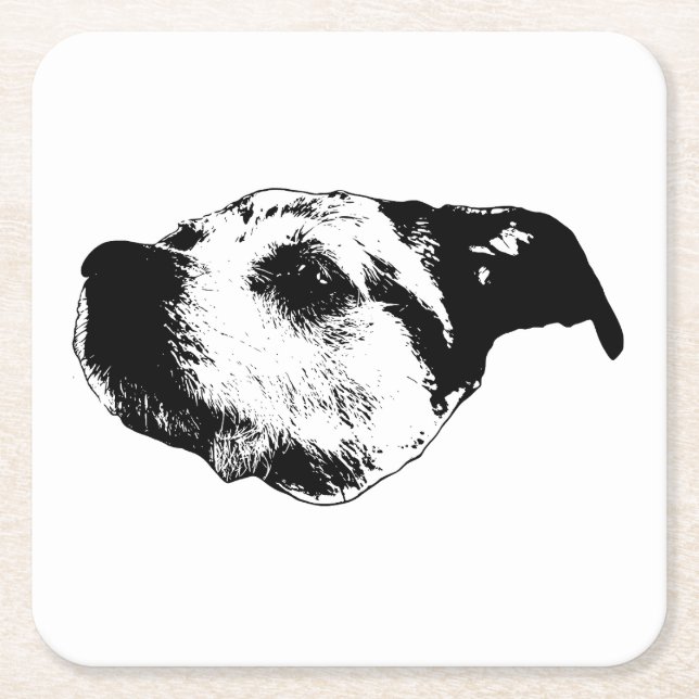 Hösten efterglow Sip - Terrier Underlägg Papper Kvadrat (Framsidan)
