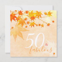 Hösten Elegance 50:e Födelsedagsfesten Inbjudningar