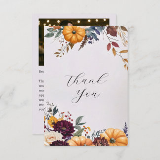 Hösten Elegance Bröllop - platta tack - ditt kort