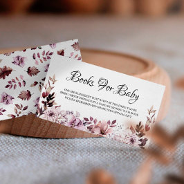 Hösten Elegant Lila blommor Bokar för Baby Tilläggskort