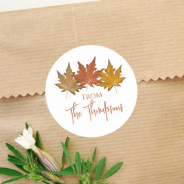 Hösten - Eleganten Fall Foliage i Löv Runt Klistermärke