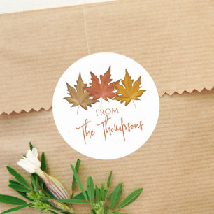 Hösten - Eleganten Fall Foliage i Löv Runt Klistermärke