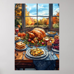 Hösten: En Thanksgiving Firande Poster