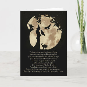 Hösten Equinox Mabon Blating with Witch Kort