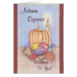 Hösten Equinox Mabon Blessings Pentacle Hälsningskort