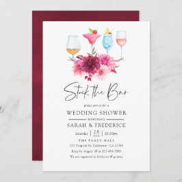 Hösten - Fall Burgundy & Rosa Blommigt Lagrar vid  Inbjudningar