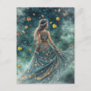 Hösten Fall Equinox Boho Child and Löv Helg Vykort