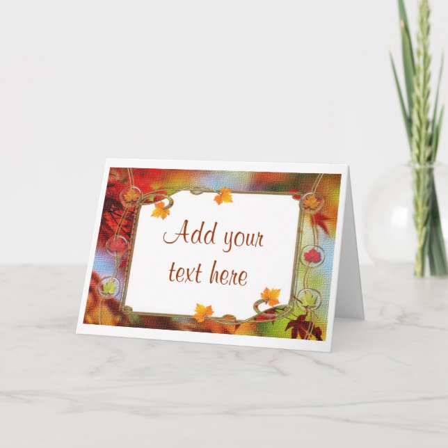 Hösten Fall Födelsedagsfest inbjudan (Framsida)