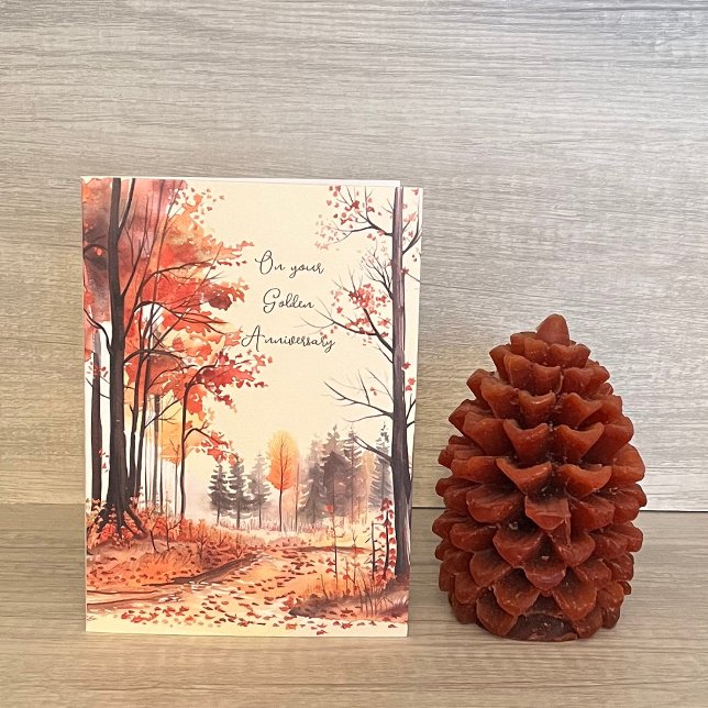Hösten - Fall Foliage 50:e gyllene årsdagen Kort (Skapare uppladdad)